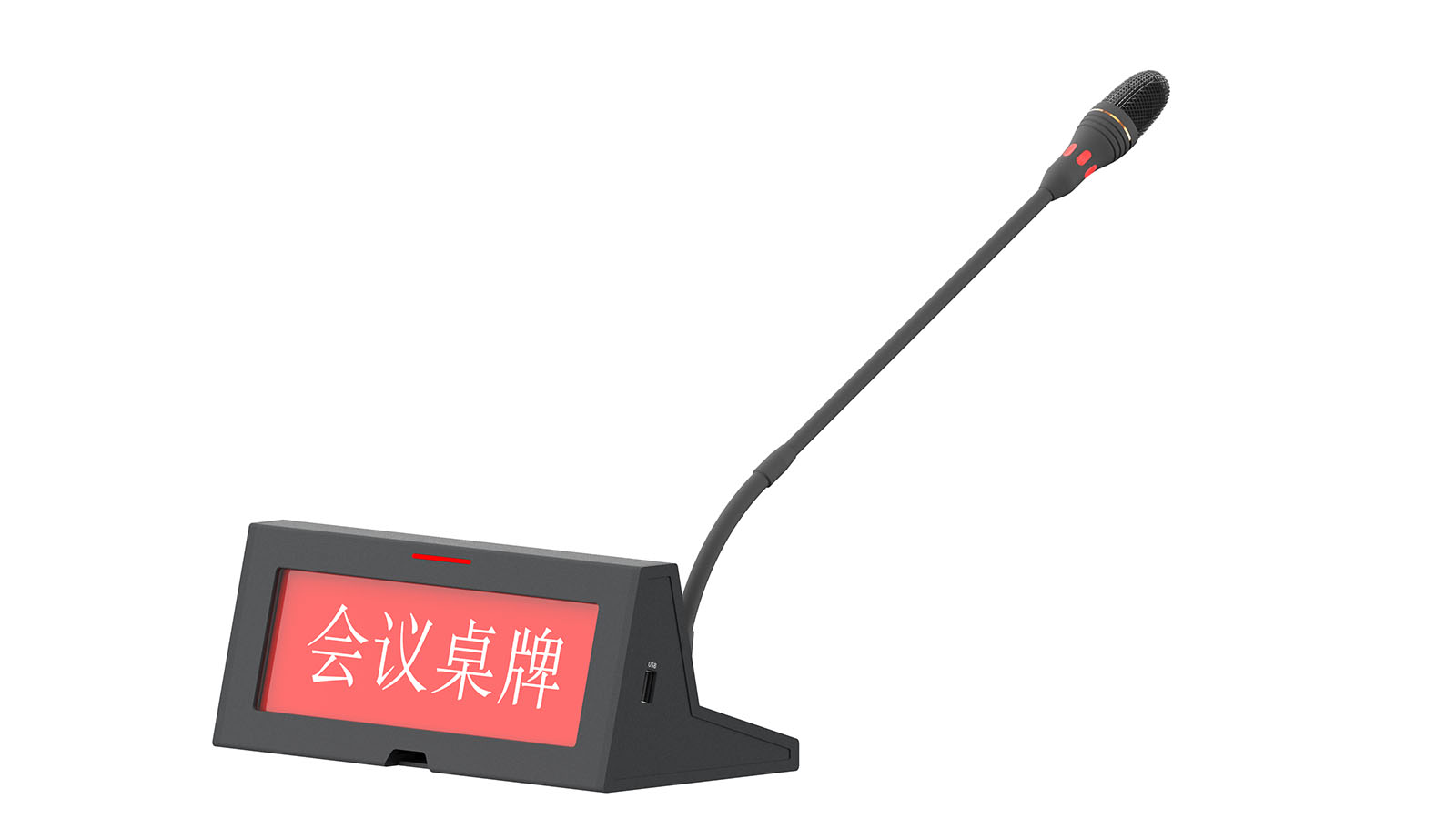 Tabletop conference microphone long pole